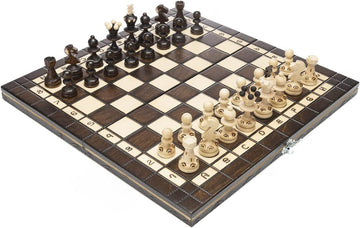 Beautiful Handcrafted Wooden Chess Set with Wooden Board and Handcrafted Chess Pieces - Gift idea Products (18.5" (47