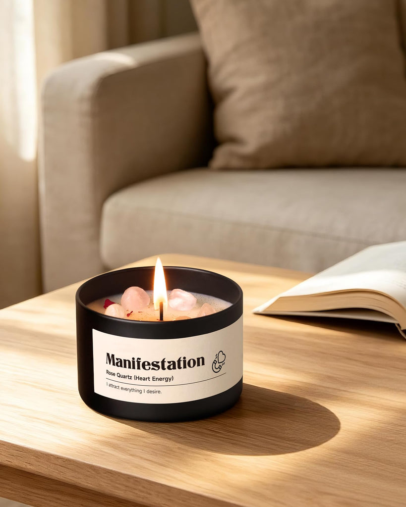 Manifestation Candle - Crystal Candle for Attraction Spiritual Gifts