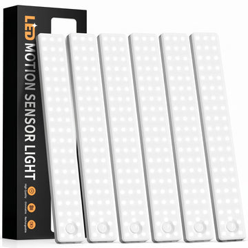 6 Pack 13 inch Under Cabinet Lighting, USB Rechargeable Motion Sensor Light Indoor, Battery Operated Closet Light