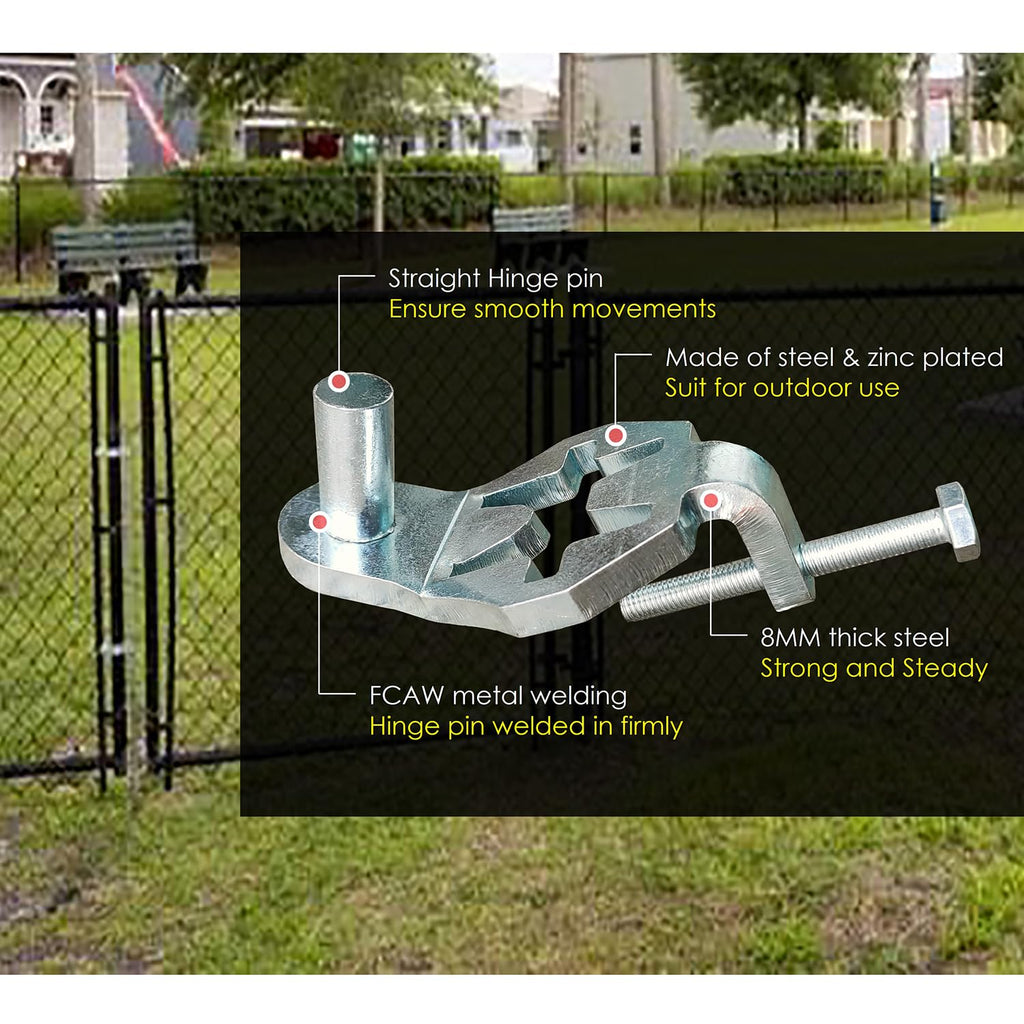 Fence Gate Hinge Pins, 5/8 Inch, 2 Pack, T-Post Hinge