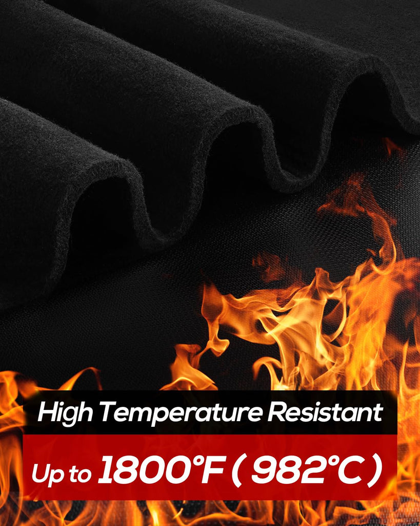 24x36inch Carbon Felt Welding Blankets, Flame Retardant Fabric Material, 5MM Heat Shield Withstand High Temperature