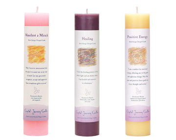 Reiki Charged Herbal Magic Pillar Candle - Manifestation Bundle (Manifest a Miracle, Healing, Positive Energy) (1)