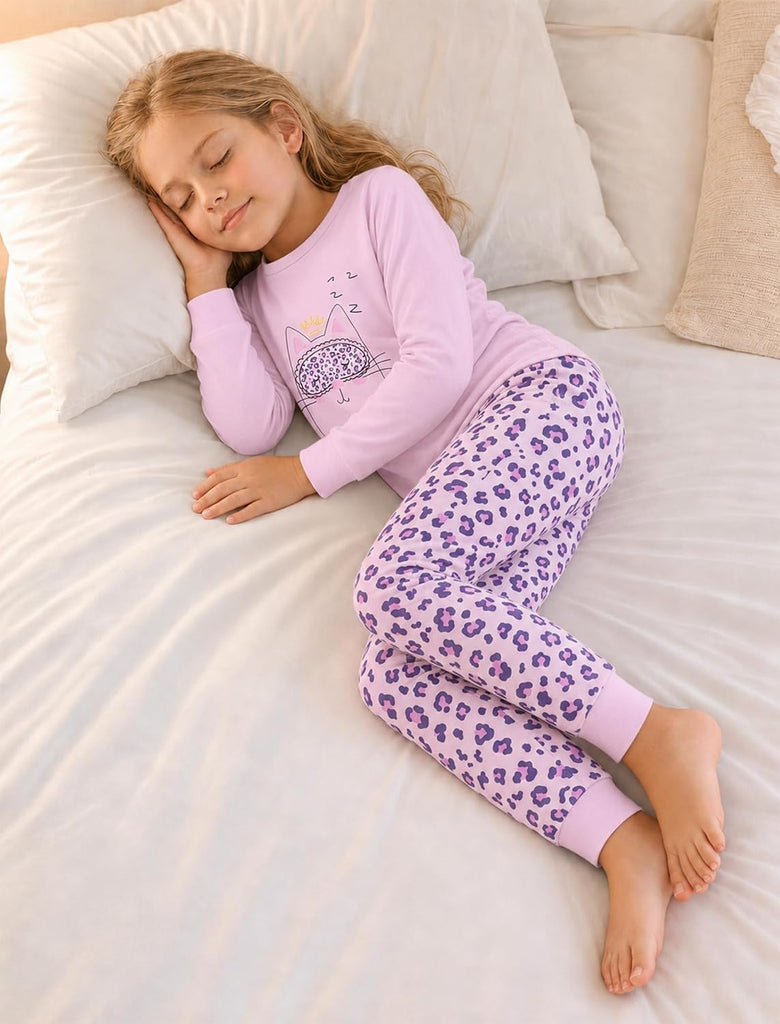Girls Pajamas 2 Piece Snug Long Sleeve Pjs Sets