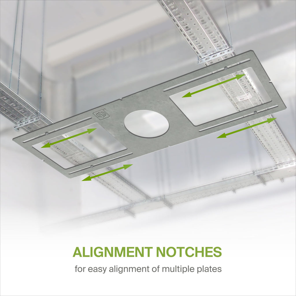 24 Pack New Construction Mounting Plate, 4 Inch Wafer Light Bracket