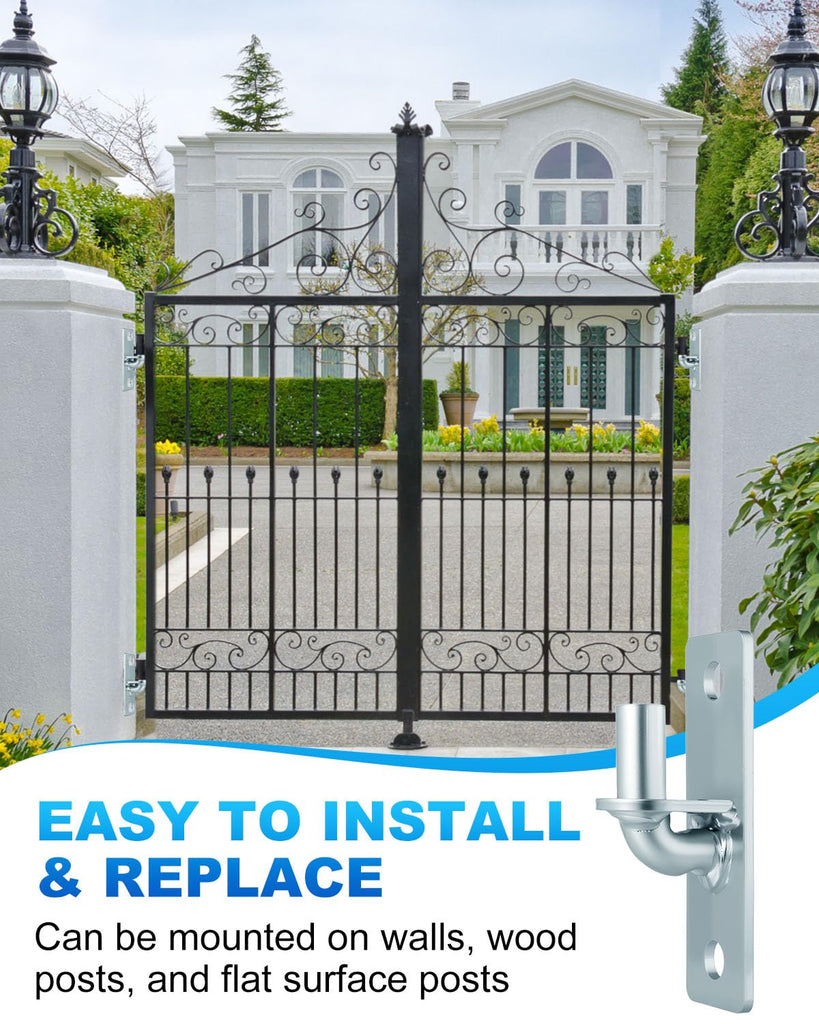 4 Pack Wall Mount Gate Hinges with 5/8" Pin Included Screws