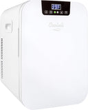 20 Liter Mini Fridge with Temperature Control - White Thermoelectric Cooler and Warmer