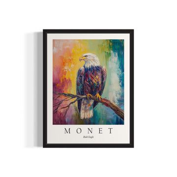 Bald Eagle Inspired Claude Monet Wall Art - Monet Print and Art Exhibition Poster, 24x36 inches (Unframed)