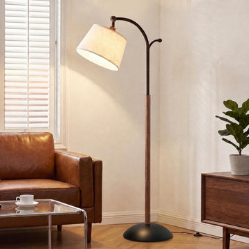 Floor Lamp, 9W 850lm Smart LED Arch Floor Lamp - Black Base