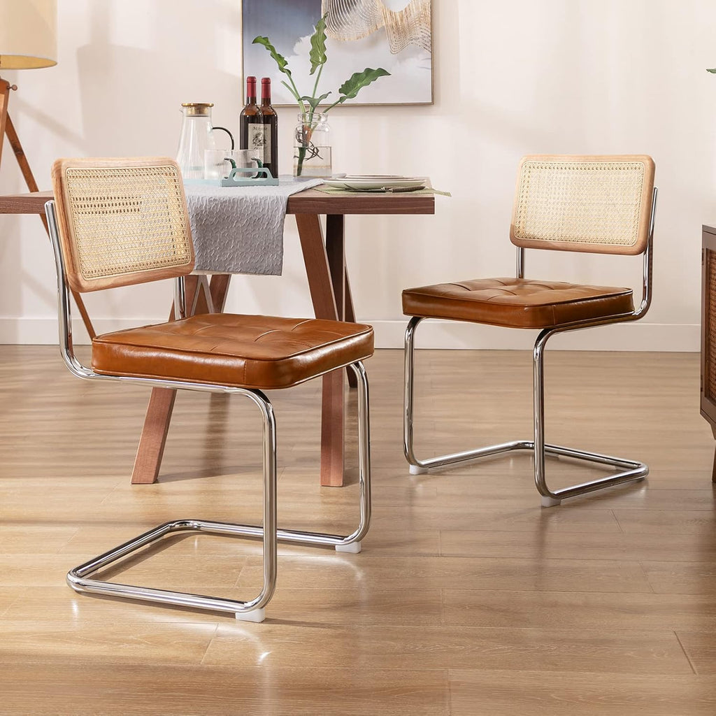 Zesthouse Natural Rattan Dining Chairs Set of 2