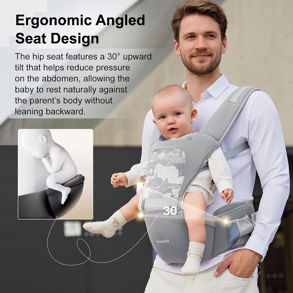 Carrier, in-1 Ergonomic Baby Carrier Newborn to Toddler, Safety-Certified Infant Toddler Carrier with Hip Seat