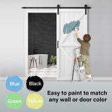 72" x 84" Double Barn Door and Hardware Kit Included & 13.2FT Track & Handle, Mortise and Tenon Stru