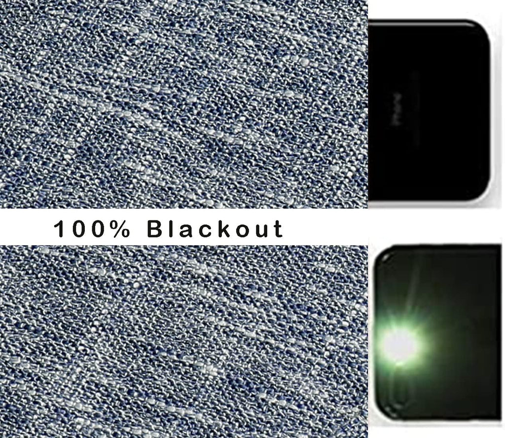 Ombre Full Blackout Curtain Panels 84 Inch Long Noise Reducing Energy Efficient Window Treatment Drapes for Bedroom