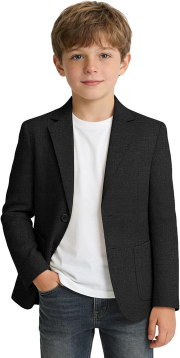Boys Lightweight Blazer Summer Casual Sport Coat Wedding Suit Jacket