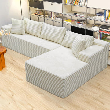 Boneless Couch Modular Sectional Sofa Cloud Corduroy Couch