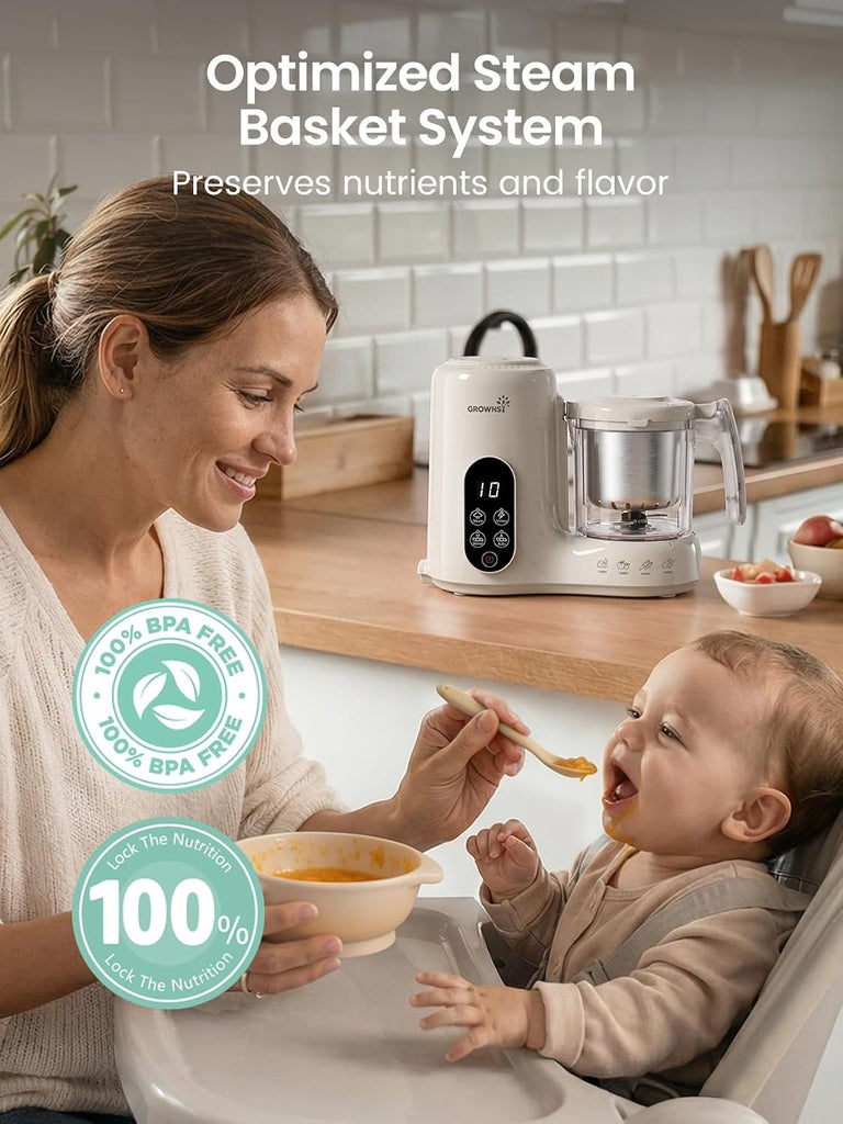Baby Food Maker with Stainless Steel Steam Basket,Steamer & Blender