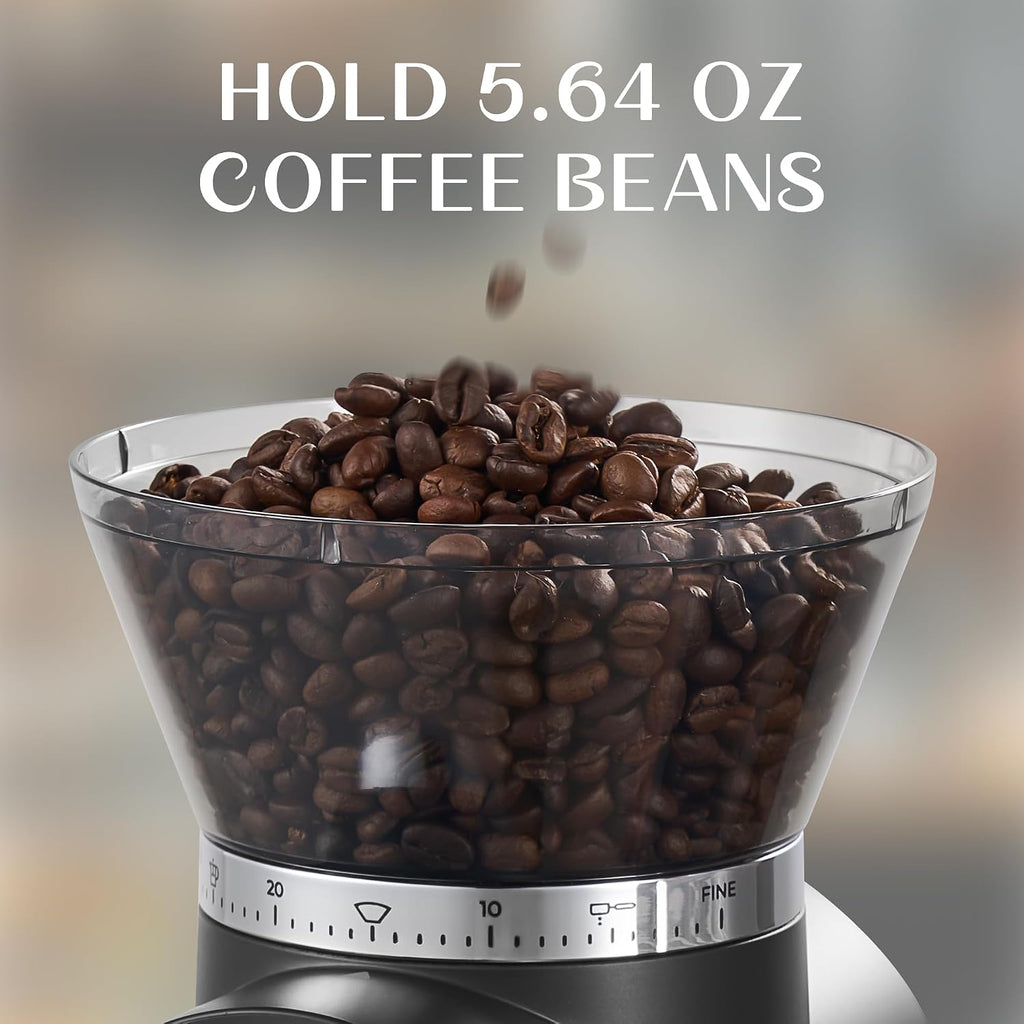 Electric Conical Burr Coffee Grinder, Touchscreen Coffee Grinder Use, Compact Burr Mill Grinder with 30 Grind
