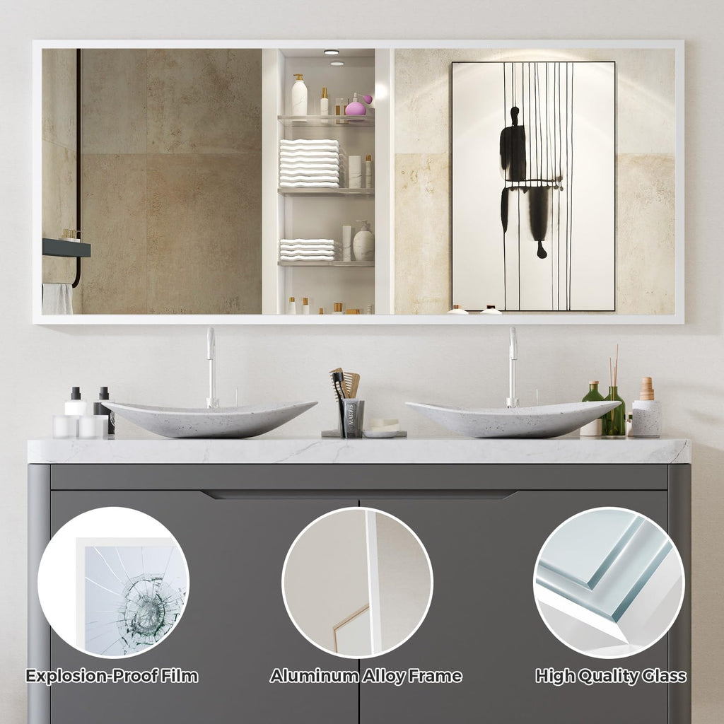 71"x30" Floor Mirror Full Length, Large Sliver Mirror