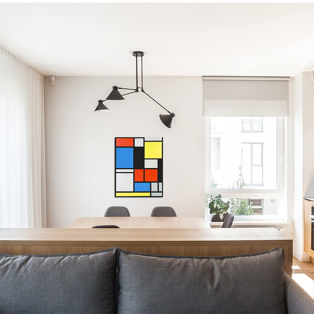 Composition with Red, Blue and Yellow by Piet Mondrian, Canvas Print