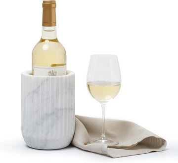 Marble Wine Chiller Bucket for 750 ml Bottles - Gray Wine Cooler Bucket