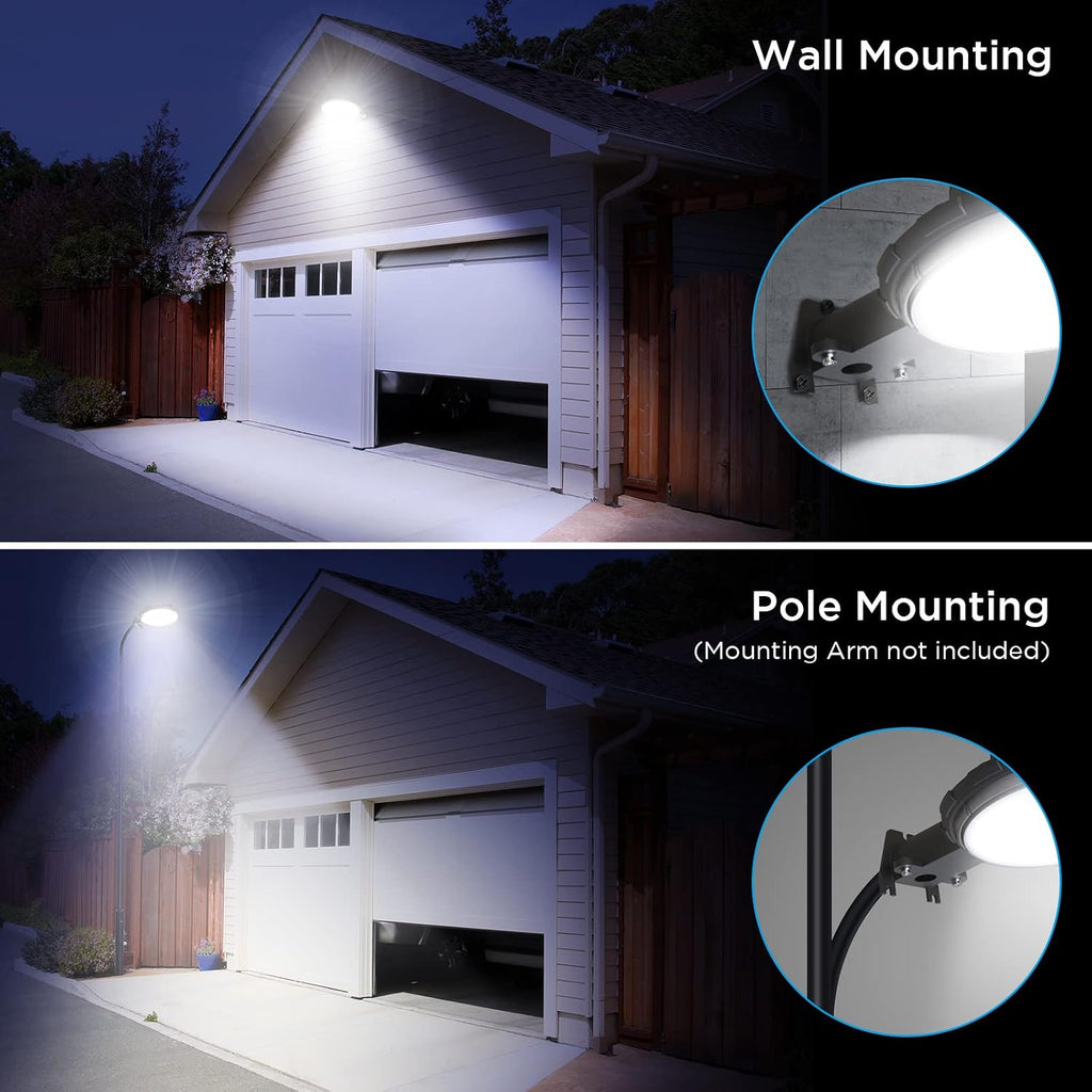 10000LM 5000K LED Barn Light Dusk to Dawn Outdoor Lighting, 1 Pc | 80W 120V Hardwire, IP65 Waterproof, Aluminum
