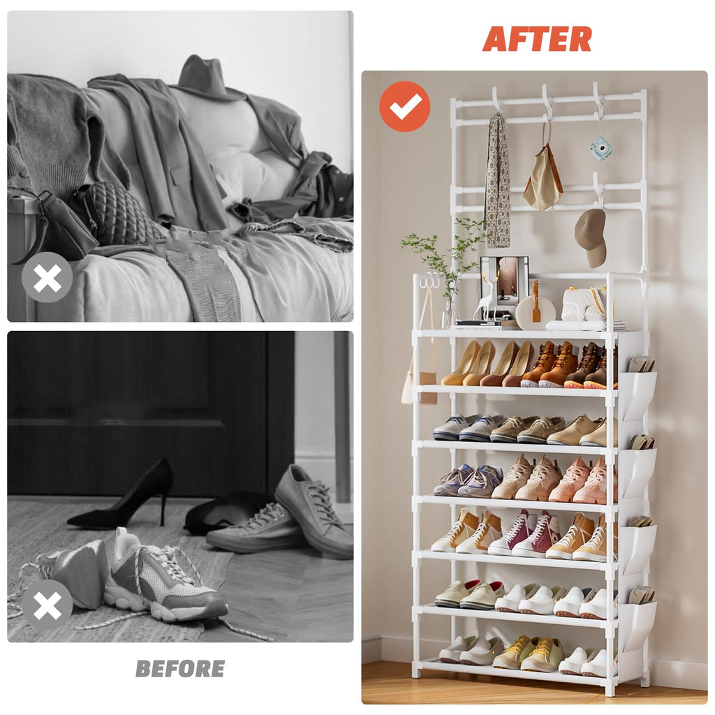 Shoe Rack 7 Tier Shoe Organizer Storage 21-28 Pairs