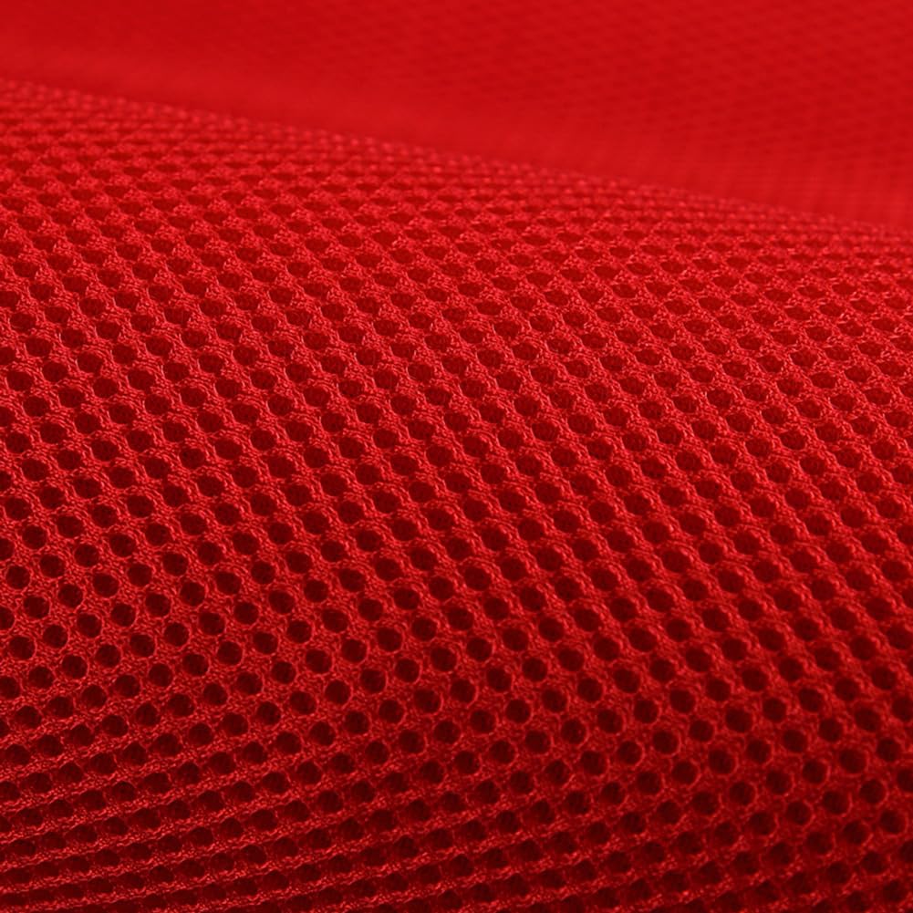 3D Air Mesh Fabric Net Cloth Three Layer Sandwich Spacer 3mm Thick Craft Seat Sew Material (Red)