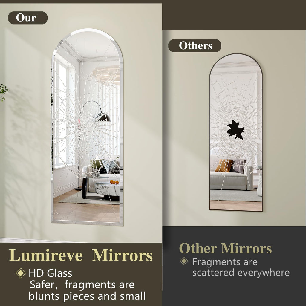 Over the Door Mirror Full Length, 56x21 Inch Frameless Door Mirror