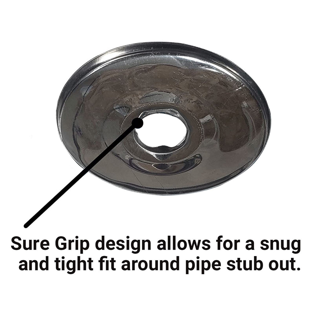 1/2" Escutcheon Plate Pipe Wall Cover, 10 Pack