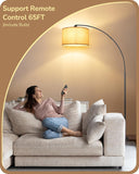 78.3″ Modern Arc Floor Lamp with Remote, Tall Black Standing Lamp with Stepless Dimmable Bulb & 5 Color Temperature