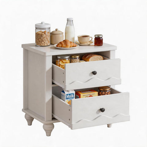 Modern Farmhouse Sideboard Buffet Cabinet, Wood Storage Cabinet with Doors & Adjustable Shelf