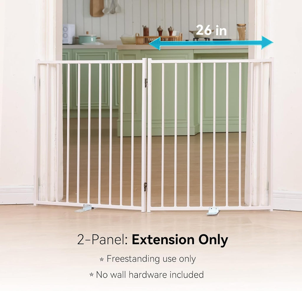 Full Metal Dog Gate Extension, 30" Tall Foldable Panels