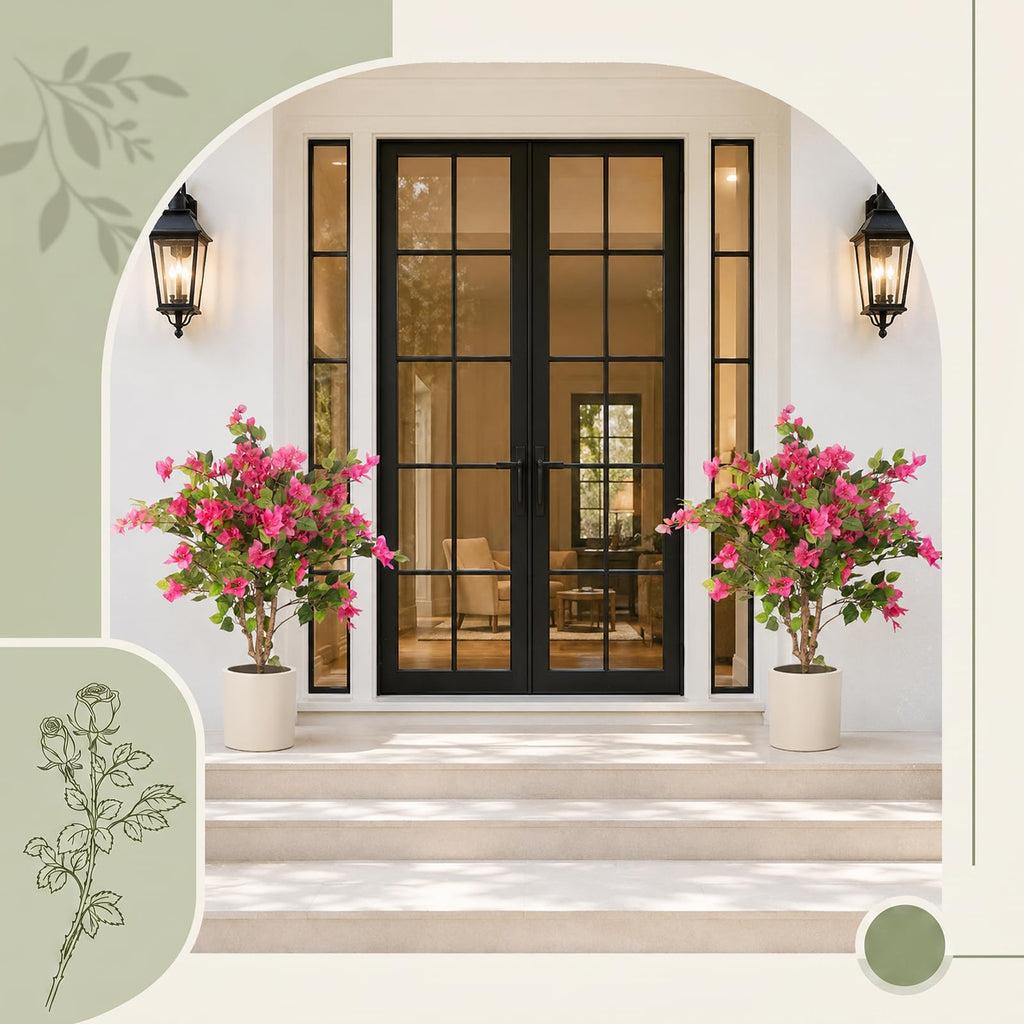 3FT Artificial Bougainvillea Tree, Faux Bougainvillea for Indoor Outdoor Decor, Lifelike Bougainvillea Artificial