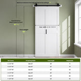 Bifold Barn Door 40'' x 84'',Bi-Fold Sliding Closet Doors with Hardware Kit Included,44'' Track Kit 