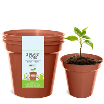 15cm Garden Pot - Terracotta (Set of 3)