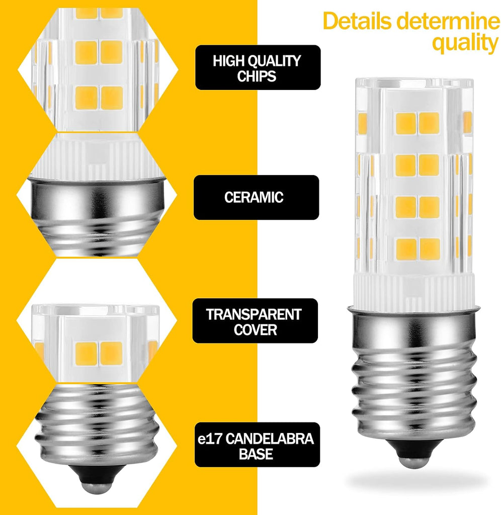 Freezer LED Light Bulb 5304522314-4W 40Watt Equivalent, for Refrigerator,Microwave,Range Vent Hood, E17 Intermediate