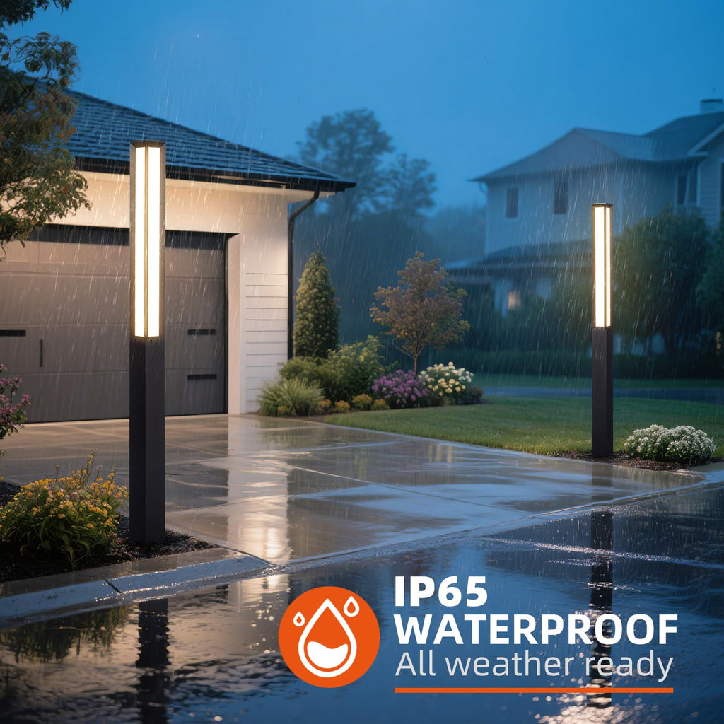 92" Tall Landscape Path Lights, AC 100-240V Bollard Lights, Pole Light