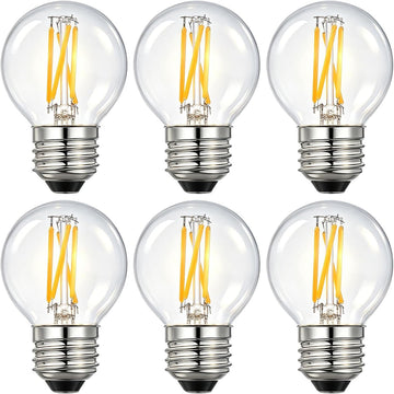 G16.5 E26 Dimmable LED Edison Bulb 4W 2700K Warm White 6-Pack