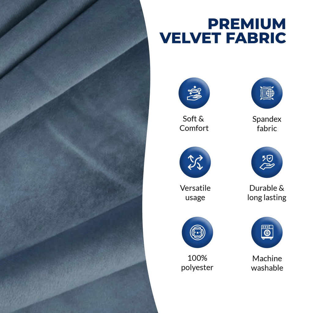 58-Inch Wide Premium Velvet Material Fabric for Drapery, Upholstery, and Bedding, 100 Percent Polyester Velvet Cloth
