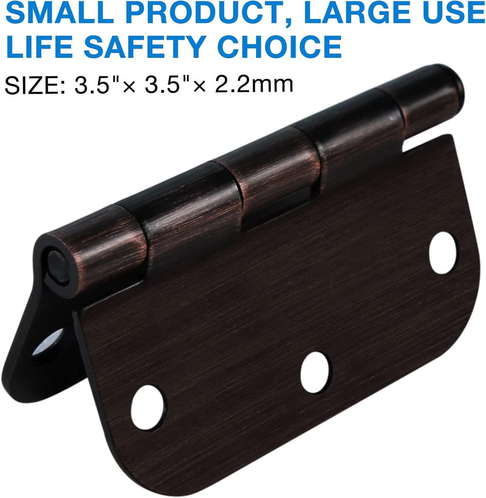 Door Hinges Oil Rubbed Bronze Door Hinges 3.5 Inch Hinges for Doors Interior Door Hinge 3 1/2" Door Hardware Bedroom