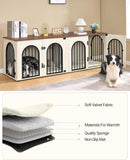 71" Dog Crate Furniture for 2 Dogs, Heavy Duty Indoor Dog Kennel TV Stand
