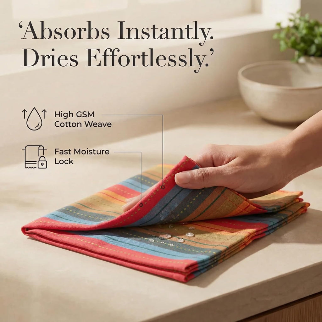 Cloth Napkins Cotton 20x20 (Set of 12) Red Stripes