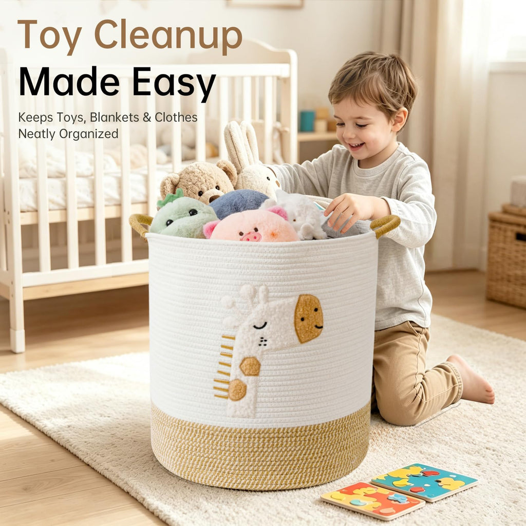 51L Baby Hamper Giraffe Laundry Basket Stuffed Animal Storage