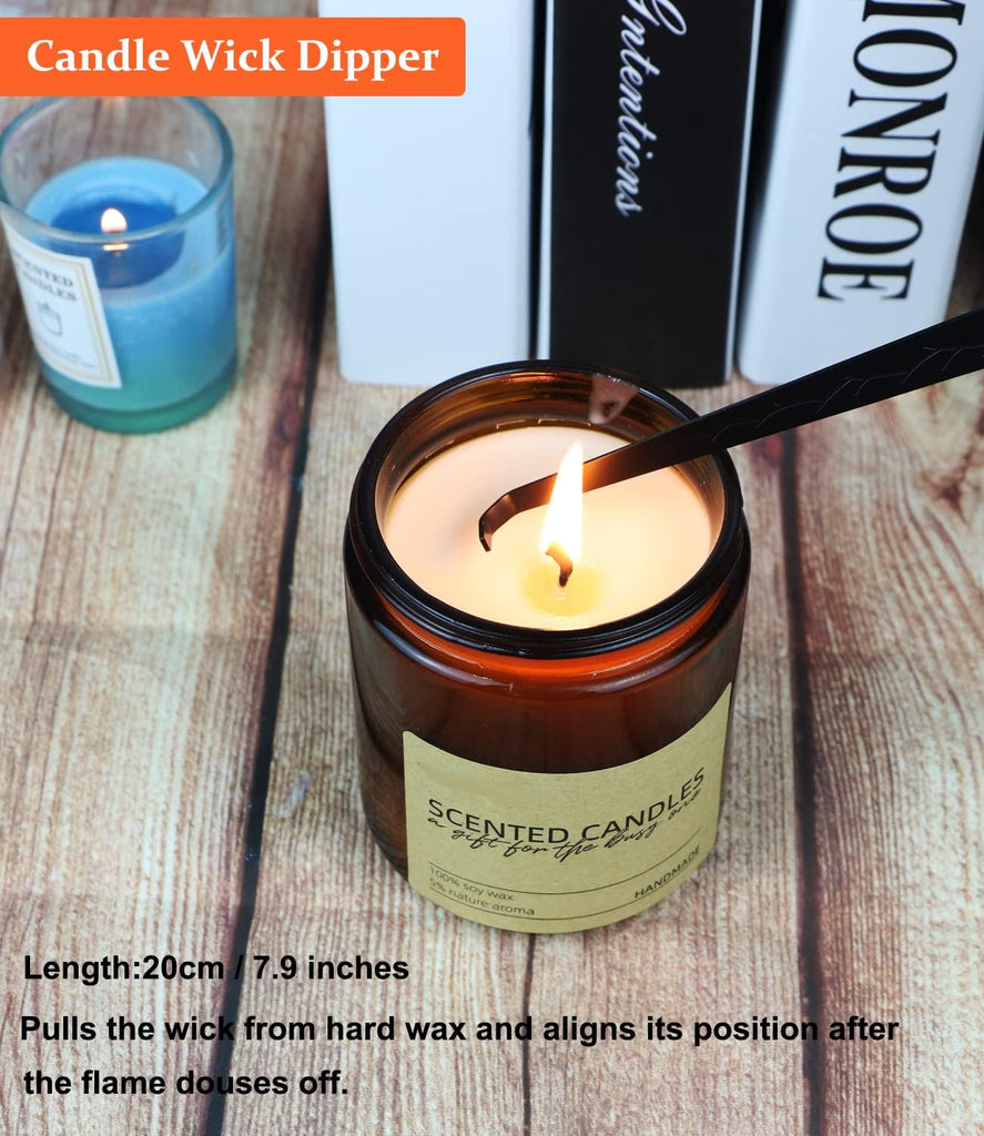 3 in 1 Candle Accessory Kits,Candle Snuffer,Candle Wick Cutter Trimmer and Candle Wick Dipper with Gift Bag, Candle