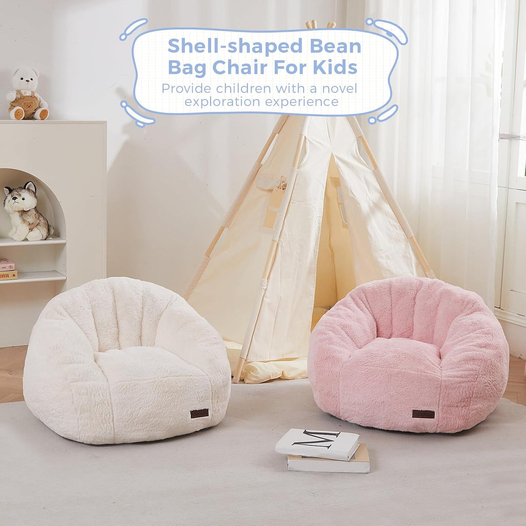 Bean Bag Chair for Kids, Shell Shaped Bean Bag Couch for Boys and Girls, Toddler Chair Bean Bag Sofa for Playroom
