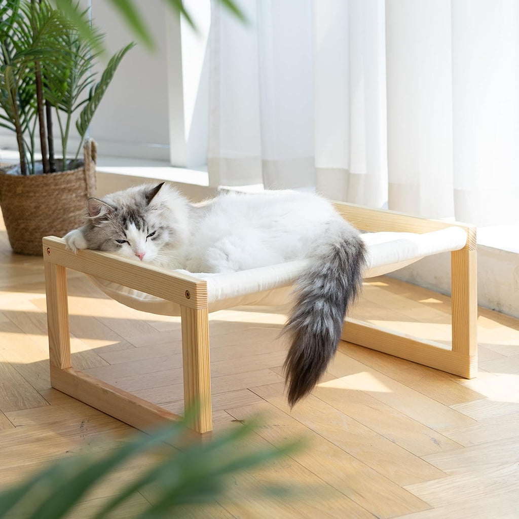 Large Cat Hammock, Raised Dog Bed for Indoor and Outdoor, Washable