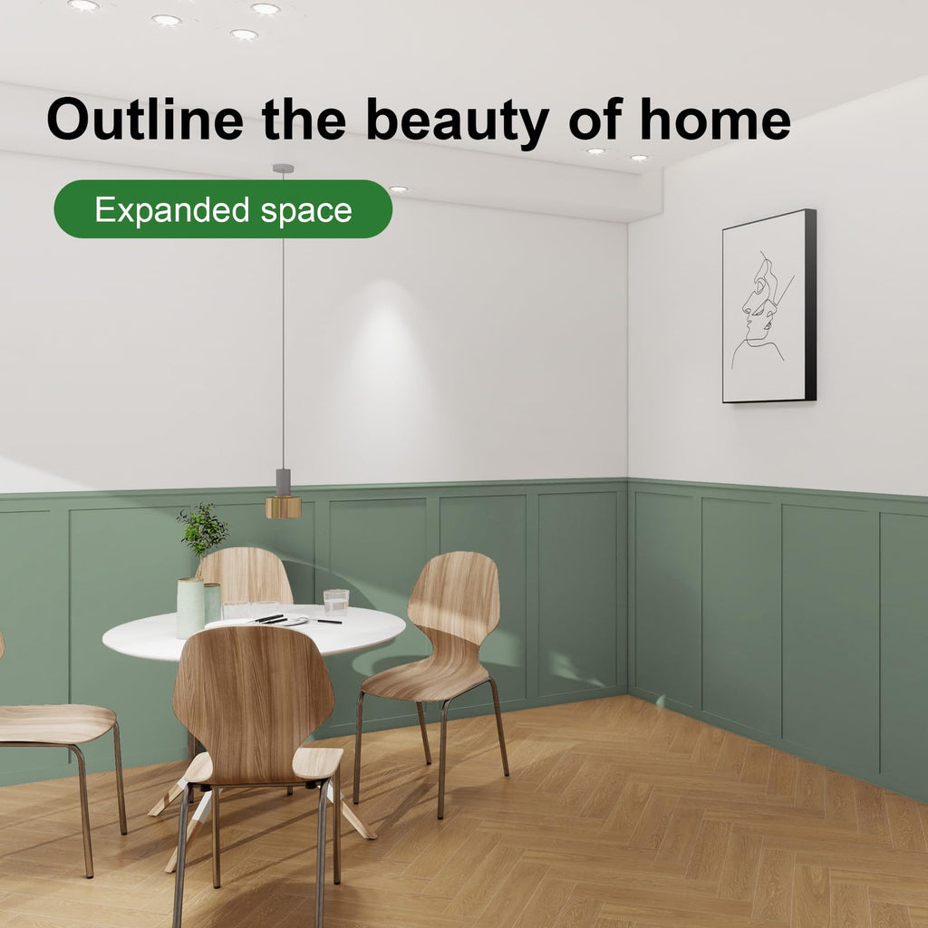 Premade Board and Batten Wainscoting Kit, Paintable MDF Accent Wall Panels with Molding Trim, DIY Wall Paneling Kit