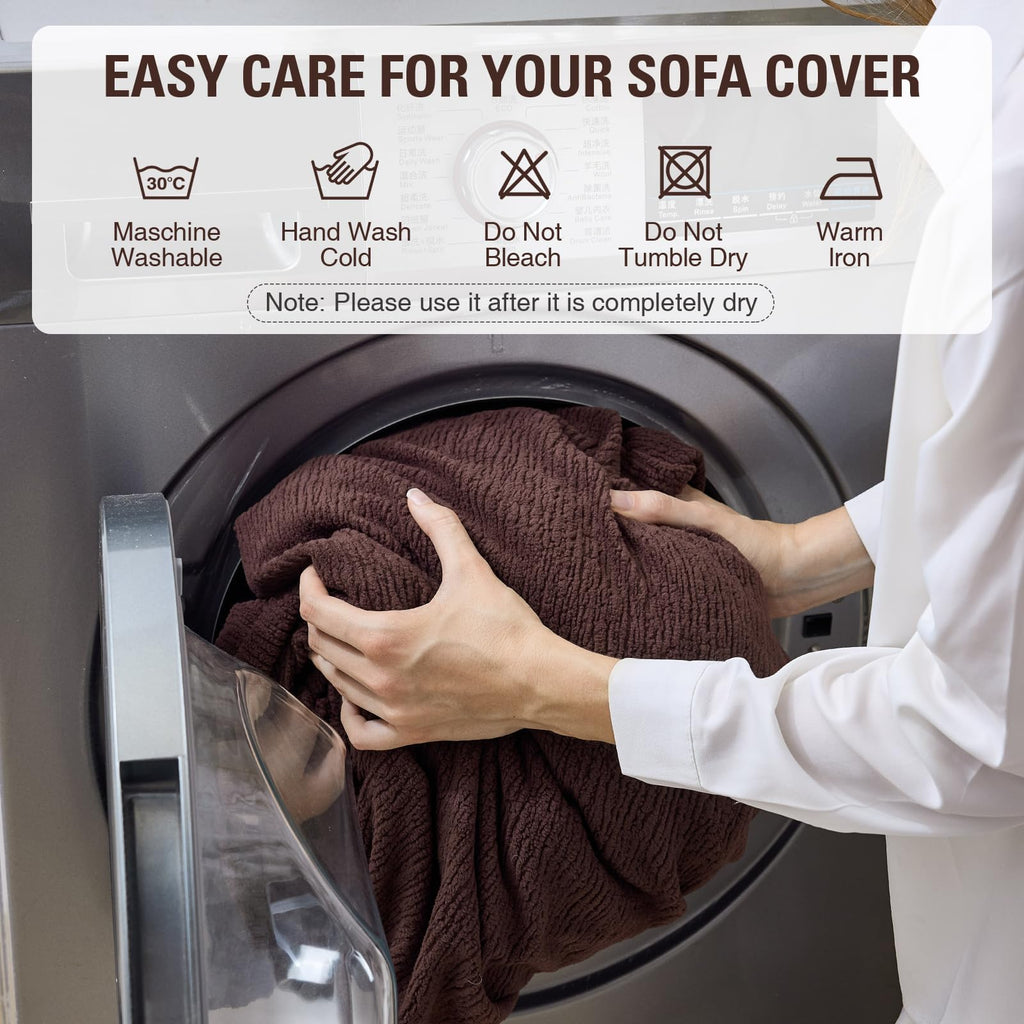 Couch Cushion Covers Chaise Couch Cover Stretch Sectional Sofa Slipcover Washable Wear-Resistant Furniture