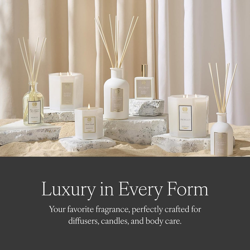 Lucite Home Ambiance Gift Set - Luxury Scented Candle (9 oz), Reed Diffuser (8.4 fl oz) & Lucite Tray - Home Decor