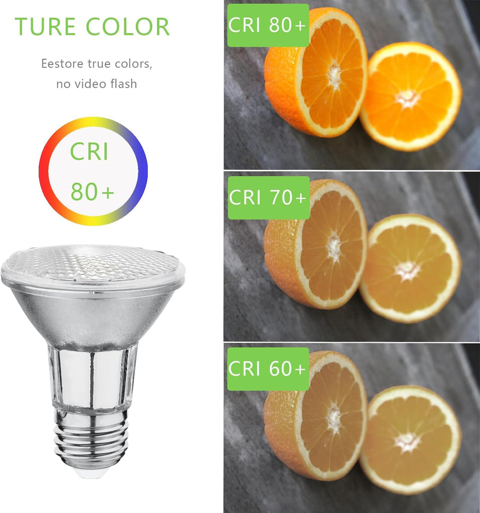 7W PAR20 LED Range Hood Light, E26 120V, 595lm, Waterproof IP65, Replacement 50W Halogen Cup. Spot Bulbs Appliances