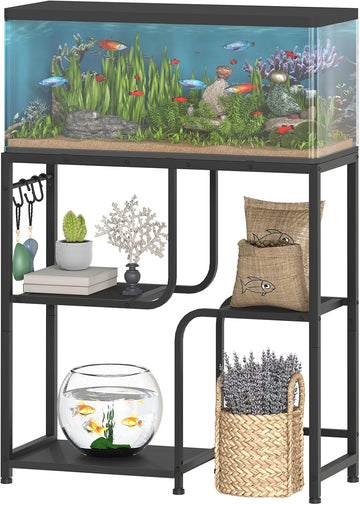 20 Gallon Fish Tank Stand with Storage Shelves, Aquarium Stand